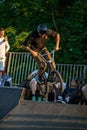 BMX riders makes tricks during Festival ofÃÂ rider cultures `Complit` 2020,ÃÂ Ukraine, Kharkov, Urban Park, 27.06.2020